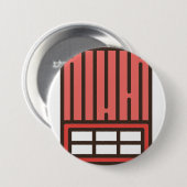 baksteen ronde button 7,6 cm (Voorkant /achterkant)
