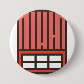 baksteen ronde button 7,6 cm (Voorkant)