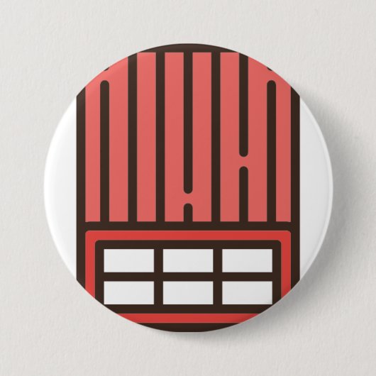 baksteen ronde button 7,6 cm (Voorkant)