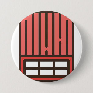 baksteen ronde button 7,6 cm