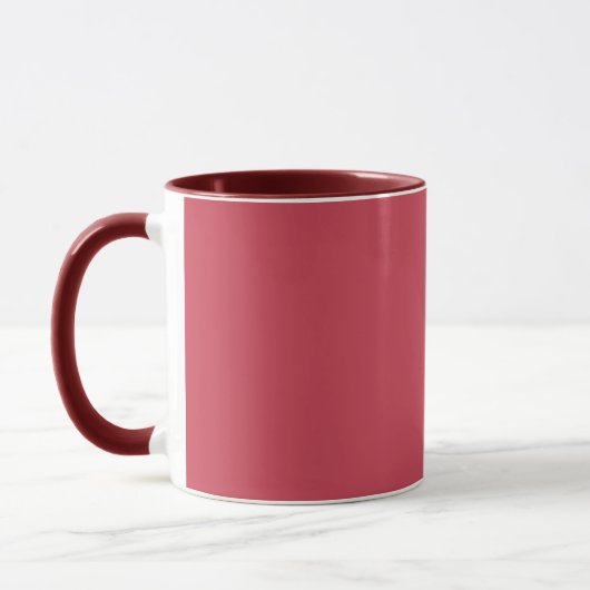 Baksteen rood (effen kleur) mok (Links)
