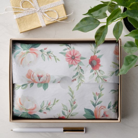 Baksteen Rood en Pastel Rood Swag Tissuepapier (Geschenk)
