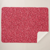 Baksteen Rood Glitter Sherpa Deken (Voorkant (horizontaal))