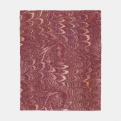 baksteen rood marmer print fleece deken (Voorkant)
