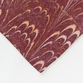 baksteen rood marmer print fleece deken (Hoek)