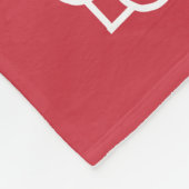 Baksteen rood met witte scrolls hoek fleece deken (Hoek)
