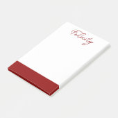 Baksteen Rood Schoon Naam | Klassiek Professioneel Post-it® Notes (Schuin)