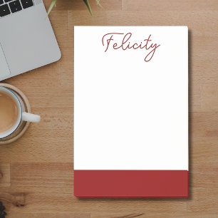 Baksteen Rood Schoon Naam   Klassiek Professioneel Post-it® Notes