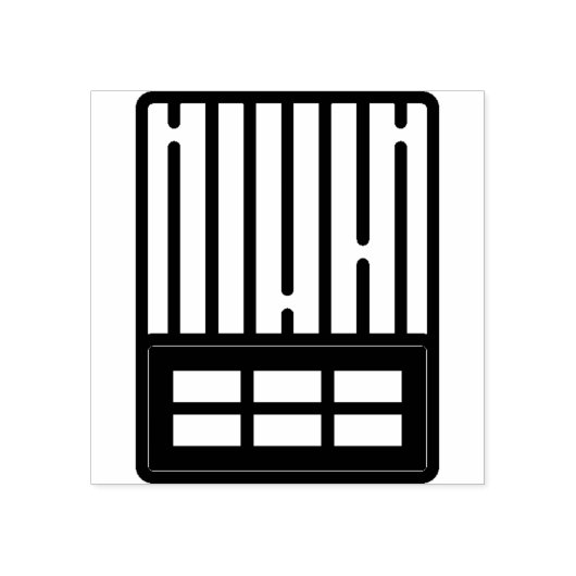 baksteen rubberstempel (Afrduk)