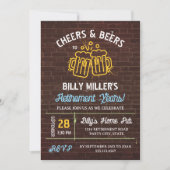 Baksteen Verfspatten Cheers & Beers Pensioen Kaart (Voorkant)