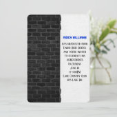 baksteenmuurgrens voor afgestudeerden kaart (Staand voorkant)