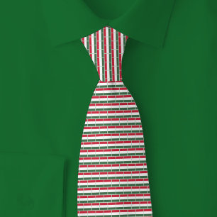 Baksteenpatroon Hongaarse Vlag Stropdas