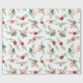 Baksteenrode en pastelrode slingers cadeaupapier (Vlak)