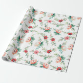 Baksteenrode en pastelrode slingers cadeaupapier (Uitgerold)