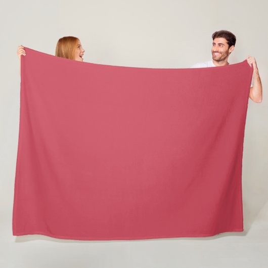 Baksteenrood (effen kleur) fleece deken (In situ)