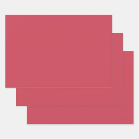 Baksteenrood (effen kleur) inpakpapier vel (Set)