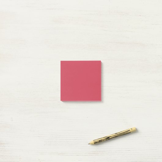 Baksteenrood (effen kleur) post-it® notes (Op bureau)