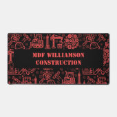 baksteenrood moderne Architectural Blueprint Engin Bureaumat (Voorkant)