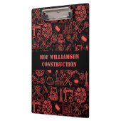 baksteenrood moderne Architectural Blueprint Engin Klembord (Links)