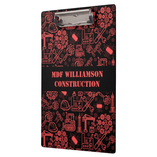 baksteenrood moderne Architectural Blueprint Engin Klembord (Links)