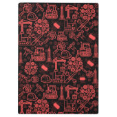 baksteenrood moderne Architectural Blueprint Engin Klembord (Achterkant)