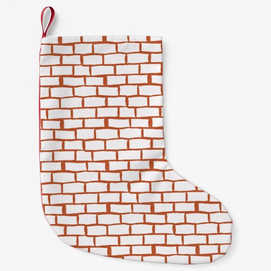 baksteentextuurachtergrond kleine kerstsok (Voorkant)