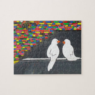 baksteenvogelmuur : graffiti-muur legpuzzel