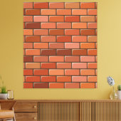 baksteenwand canvas afdruk (Insitu (Woonkamer))