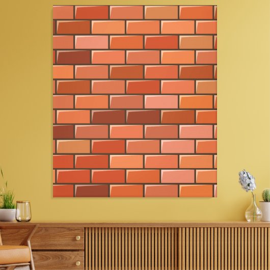 baksteenwand canvas afdruk (Insitu (Woonkamer))