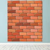 baksteenwand canvas afdruk (Insitu (Houten vloer))