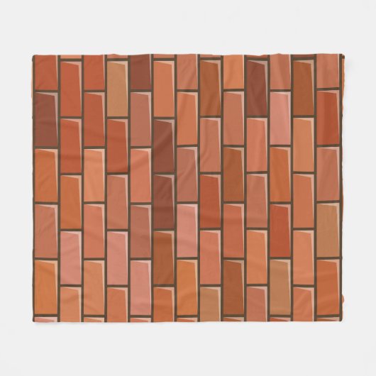 baksteenwand fleece deken (Voorkant (Horizontaal))