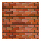 baksteenwand perfect poster (Voorkant)