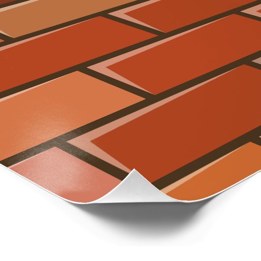 baksteenwand perfect poster (Hoek)