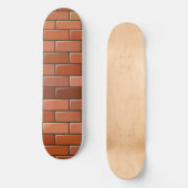 baksteenwand persoonlijk skateboard (Voorkant)