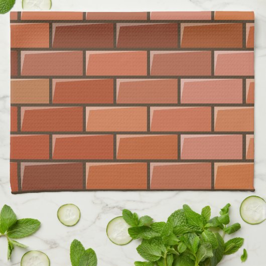 baksteenwand theedoek (Gevouwen)