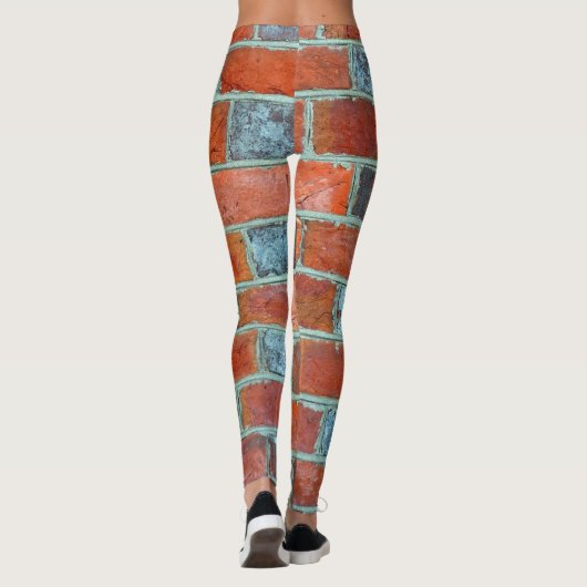 Bakstenen Abstract Leggings (Achterkant)