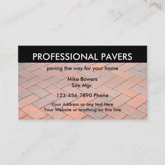 bakstenen bestrating Visitekaartjes