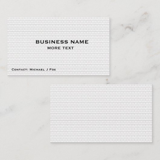 bakstenen constructie ontwerp op maat visitekaartj visitekaartje (Voorkant / Achterkant)