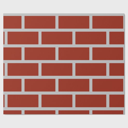 Bakstenen inpakpapier (Brick Red & Grey) (Vlak)