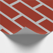 Bakstenen inpakpapier (Brick Red & Grey) (Hoek)