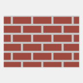 Bakstenen inpakpapier (Brick Red & Grey) (Voorkant 2)