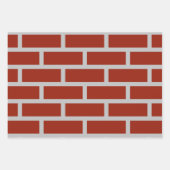 Bakstenen inpakpapier (Brick Red & Grey) (Voorkant 3)