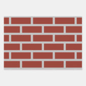 Bakstenen inpakpapier (Brick Red & Grey) Vel (Voorkant 3)