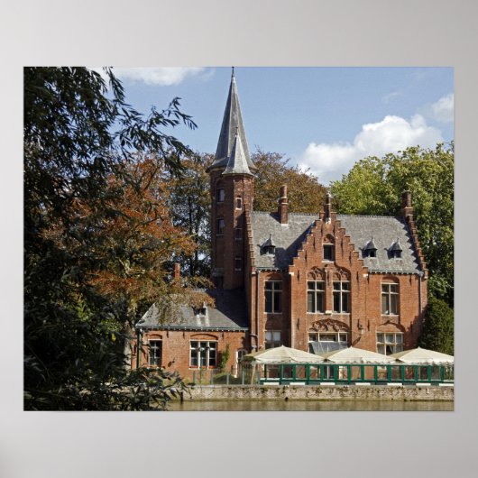 Bakstenen kerk op Minnewater Poster (Voorkant)
