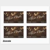 Bakstenen met antieke Edison lampen Met liefde en  Rechthoekige Sticker (Vel)