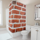 Bakstenen muur achtergrond gebouw douchegordijn (In situ)