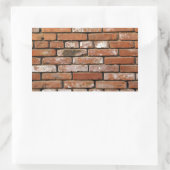 Bakstenen Muur Achtergrond Rechthoekige Sticker (Tas)