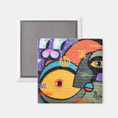 Bakstenen muur Amsterdam Graffiti Magneet (Voorkant / Achterkant)