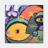 Bakstenen muur Amsterdam Graffiti Magneet (Voorkant)