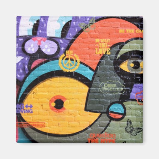 Bakstenen muur Amsterdam Graffiti Magneet (Voorkant)